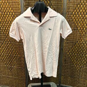 1641 Lacoste Men's Light Pink Polo Shirt Size 4 Medium?